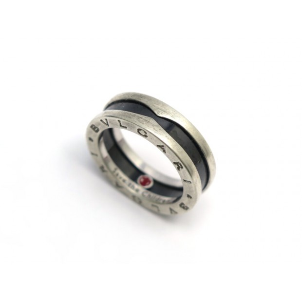 BAGUE BULGARI SAVE THE CHILDREN AN855770 T55 EN ARGENT 925 SILVER RING 530€