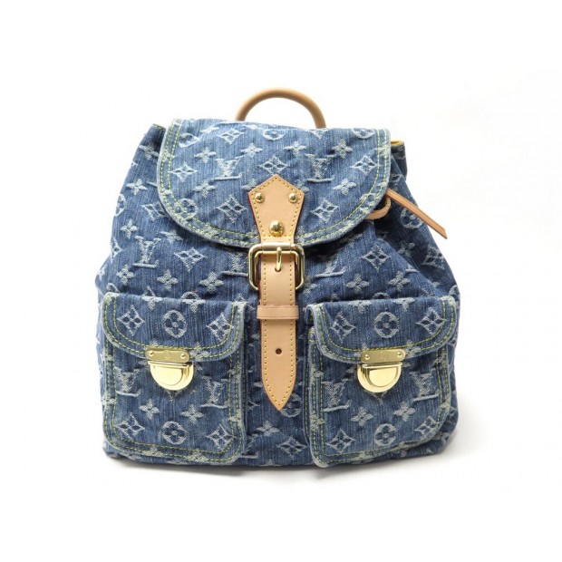 NEUF SAC A DOS LOUIS VUITTON M95056 GM EN TOILE MONOGRAM DENIM BLEU BACKPACK BAG