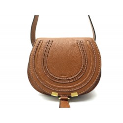 NEUF SAC A MAIN CHLOE MARCIE MINI BANDOULIERE EN CUIR MARRON NEW HAND BAG 790€