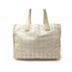 SAC A MAIN CHANEL CABAS 8 HEURES CROISIERE SHOPPING TOILE BEIGE HAND BAG 2400€