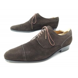 CHAUSSURES JM WESTON 448 DERBY 8.5C 42.5 DAIM MARRON EMBAUCHOIRS ARNYS SHOE 730€