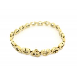 BRACELET CARTIER EN LIENS COEUR LOGO C EN OR JAUNE 18K 34.3GR HEART LINK BANGLE