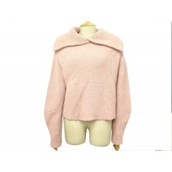 PULL ZADIG & VOLTAIRE ARLEEN SW WHMF114F 100% LAINE ROSE M 38 HAUT FEMME 625€