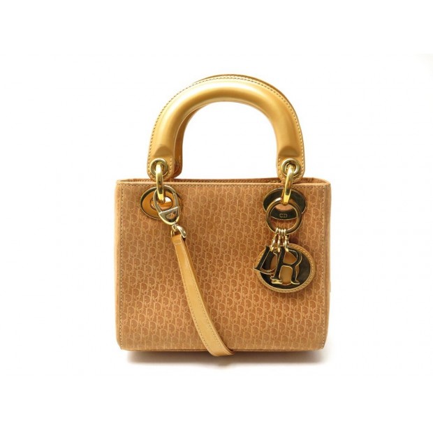 SAC A MAIN CHRISTIAN DIOR LADY MINI CUIR MONOGRAM OBLIQUE CAMEL HAND BAG 3200€