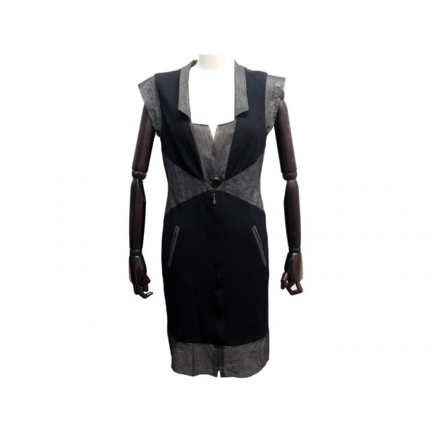 NEUF ROBE CHANEL P37662 M 40 VISCOSE NOIR BOUTON LOGO CC NEW BLACK DRESS 4890€