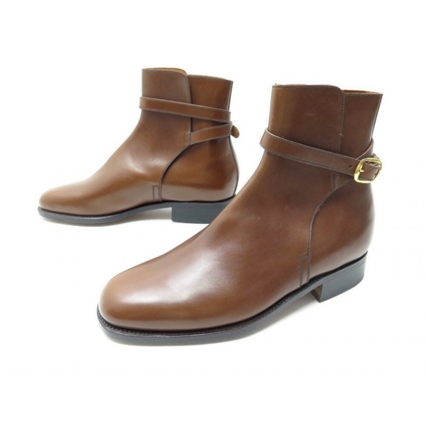 NEUF CHAUSSURES JM WESTON 730 JODHPUR BOTTINES A BOUCLE 7D 41 EN CUIR BOOTS 950€