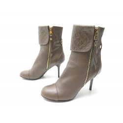 BOTTINES LOUIS VUITTON INSPIRED INFINI EN CUIR MONOGRAM EMPREINTE 38 BOOTS 910€