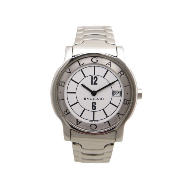 MONTRE BULGARI SOLOTEMPO ST 35S QUARTZ CLASSIQUE 35 MM EN ACIER WATCH 2100€