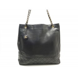 VINTAGE SAC A MAIN CHANEL GRAND SHOPPING 43CM CUIR MATELASSE NOIR HAND BAG 6500€