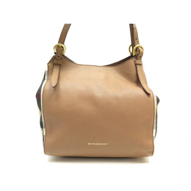 SAC A MAIN BURBERRY CANTERBURY SMALL TOILE TARTAN CHECK & CUIR HAND BAG 895€