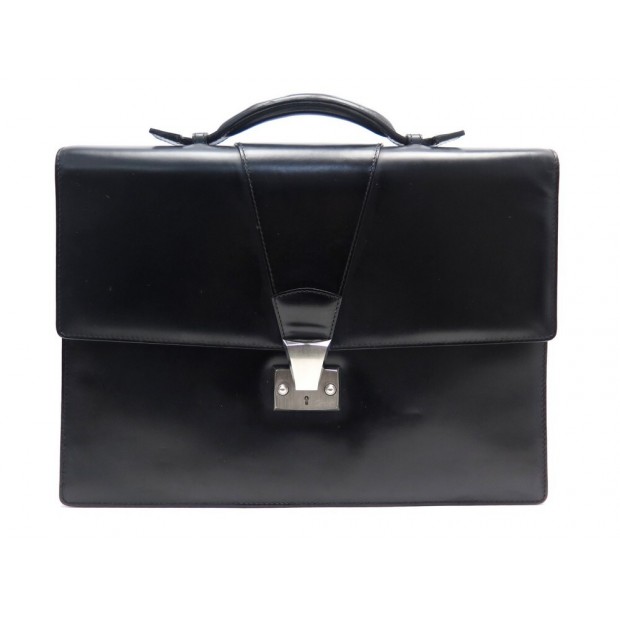 sacoche cartier cartable 1 soufflet en cuir noir black