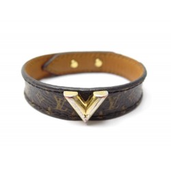 BRACELET LOUIS VUITTON ESSENTIAL V EN TOILE MONOGRAM M6042 TAILLE 17 BANGLE 200€