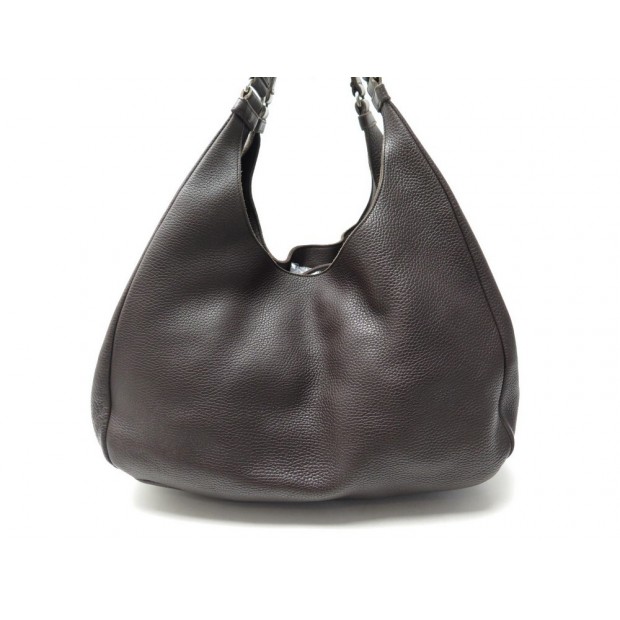 SAC A MAIN BOTTEGA VENETA CAMPANA 124864 EN CUIR GRAINE MARRON HAND BAG 2280€