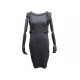 NEUF ROBE CHANEL P39246 M 40 EN CACHEMIRE GRIS SANS MANCHE CASHMERE DRESS 3860€