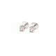 NEUF BOUCLES D'OREILLES DINH VAN PUCES LE CUBE MM DIAMANT 808113 OR BLANC 1450€