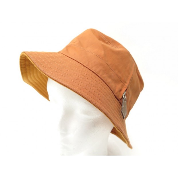 NEUF CHAPEAU HERMES BOB TAILLE 61 COTTON ET CACHEMIRE ORANGE COTTON HAT 500€