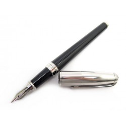 NEUF STYLO PLUME ST DUPONT OLYMPIO M 480350M RESINE NOIR BLACK FOUNTAIN PEN 550€