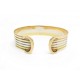 VINTAGE BRACELET CARTIER DOUBLE C EN 3 ORS 18K 33GR T18 TRIPLE GOLD BANGLE 6500€