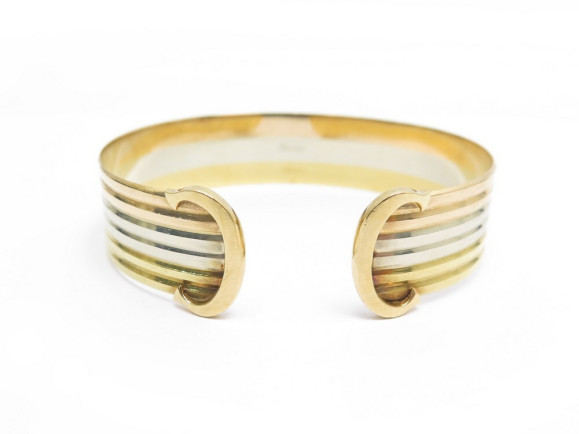  bracelet cartier double c en 3 ors 18k 33gr