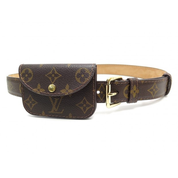 CEINTURE LOUIS VUITTON M6933U POCHETTE T80 90 TOILE MONOGRAM BUM BAG BELT 880€