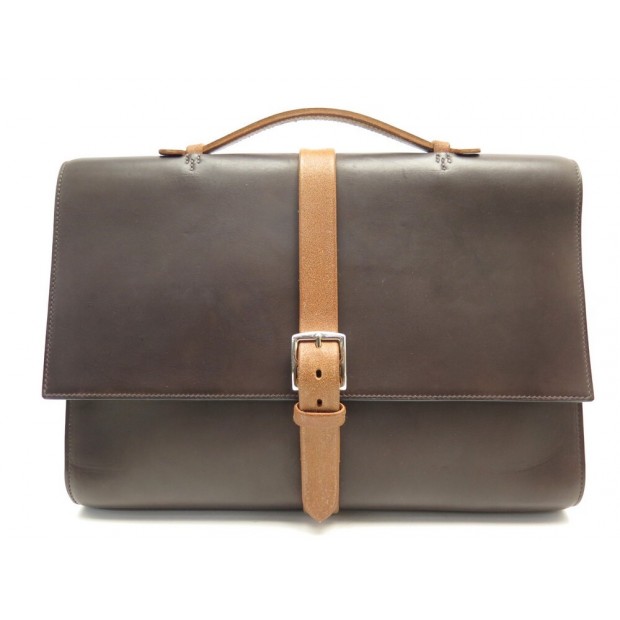 SACOCHE HERMES PORTE DOCUMENT ETRIVIERE II 38 CM EN CUIR SOMBRERO & HUNTER 4400€