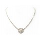 NEUF COLLIER CHANEL PENDENTIF PERLES DE VERRE & LOGO CC MOTHER OF PEARL NECKLACE