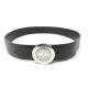 CEINTURE CHANEL BOUCLE MEDAILLON LOGO CC T 75 A 85 EN CUIR NOIR BLACK BELT 830€