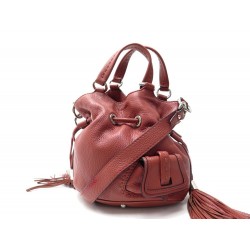 SAC A MAIN LANCEL PREMIER FLIRT PM A04590 BANDOULIERE EN CUIR GRAINE ROUGE 725€