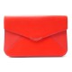 SAC POCHETTE FENDI 2 JOURS ENVELOPPE 8M0312 A MAIN CUIR ROUGE RED POUCH BAG 980€