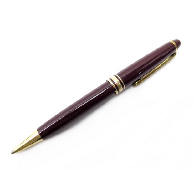 STYLO BILLE MONBLANC MEISTERSTUCK CLASSIQUE DORE BORDEAUX RESINE PEN 370€