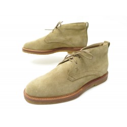 NEUF CHAUSSURES TOD'S POLACCO 5 IT 40 FR BOTTINES EN DAIM BEIGE + NEW SHOES 520€