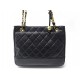 SAC A MAIN CHANEL CABAS SHOPPING PM CUIR MATELASSE NOIR LEATHER HAND BAG 4600€