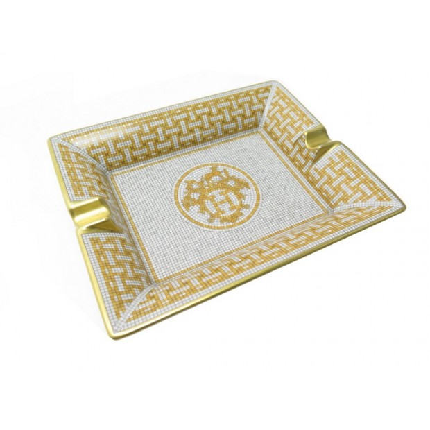 CENDRIER HERMES VIDE POCHE EN PORCELAINE MOSAIQUE AU 24 DORE ASHTRAY 475€