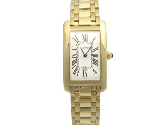 montre cartier tank americaine gm 1740 45 mm or 18k