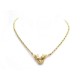 COLLIER J. ROSSI 2 OISEAUX SUR UN NID 47CM OR JAUNE 18K 19GR BIRDS GOLD NECKLACE