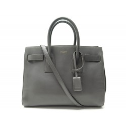 SAC A MAIN SAINT LAURENT DE JOUR S 324823 BANDOULIERE EN CUIR GRIS HANDBAG 2555€