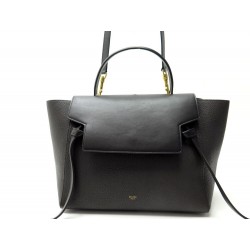 SAC A MAIN CELINE BELT MICRO BANDOULIERE CUIR GRAINE MARRON LEATHER BAG 1850€