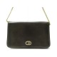 VINTAGE SAC A MAIN CHRISTIAN DIOR BANDOULIERE EN CUIR ANTHRACITE LEATHER HANDBAG