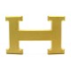 BOUCLE DE CEINTURE HERMES H POUR LIEN 32 MM EN PVD DORE GOLDEN BELT BUCKLE