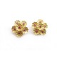 BOUCLES D'OREILLES CARTIER FLEURS EN OR JAUNE 18K & RUBIS GOLD EARRINGS