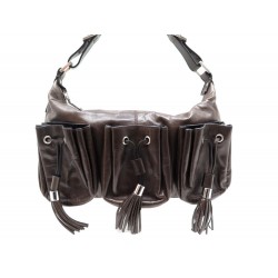 SAC A MAIN GIVENCHY CABAS EPAULE CUIR MARRON BROWN LEATHER HAND BAG PURSE 1500€