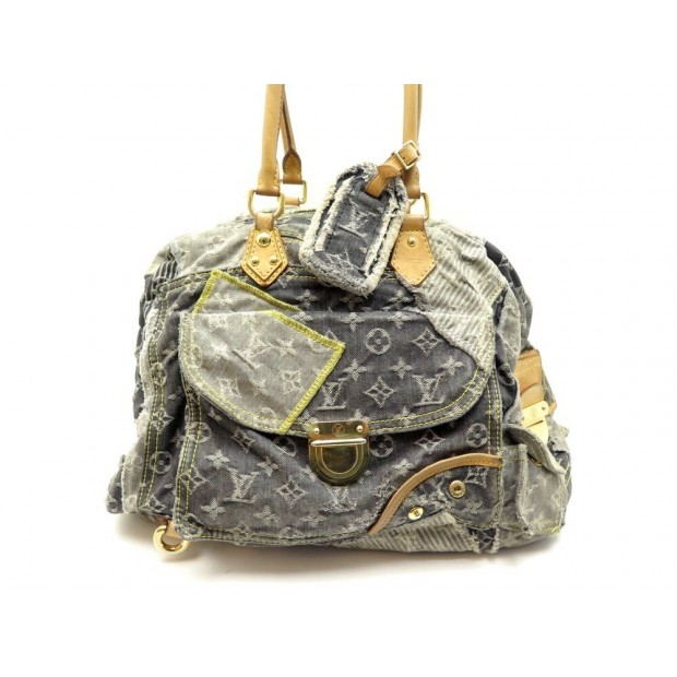 sac a main louis vuitton bowly monogram denim gris ed