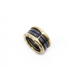 BAGUE BULGARI B.ZERO 1 T52 EN OR JAUNE 18K ET CERAMIQUE NOIRE GOLD RING 1800€