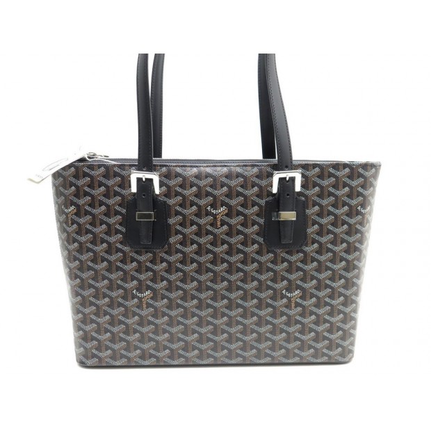 NEUF SAC A MAIN GOYARD MARIE GALANTE MM CABAS EN TOILE NOIR HAND BAG PURSE 2300€