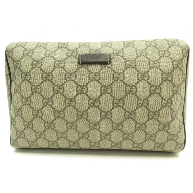 NEUF TROUSSE DE TOILETTE GUCCI TOILE GG SUPREME 189818 POCHETTE 26CM POUCH 650€