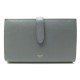 NEUF PORTEFEUILLE CELINE LARGE STRAP WALLET EN CUIR GRAINE GRIS + BOITE NEW 580€