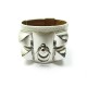 BRACELET HERMES COLLIER DE CHIEN MEDOR EN CUIR EPSOM BLANC + BOITE JEWEL 995€