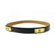 CEINTURE HERMES MEDOR T85 EN CUIR BOX NOIR BOUCLE DOREE BLACK LEATHER BELT 1350€