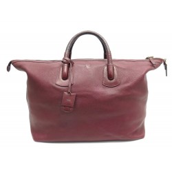 SAC DE VOYAGE A MAIN GUCCI DUFFLE 325791 CUIR BORDEAUX LEATHER TRAVEL BAG 2430€