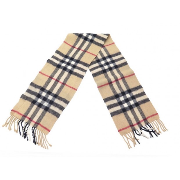 NEUF ECHARPE BURBERRY ENFANT MINIATURE MOTIF TARTAN CHECK LAINE CACHEMIRE SCARF